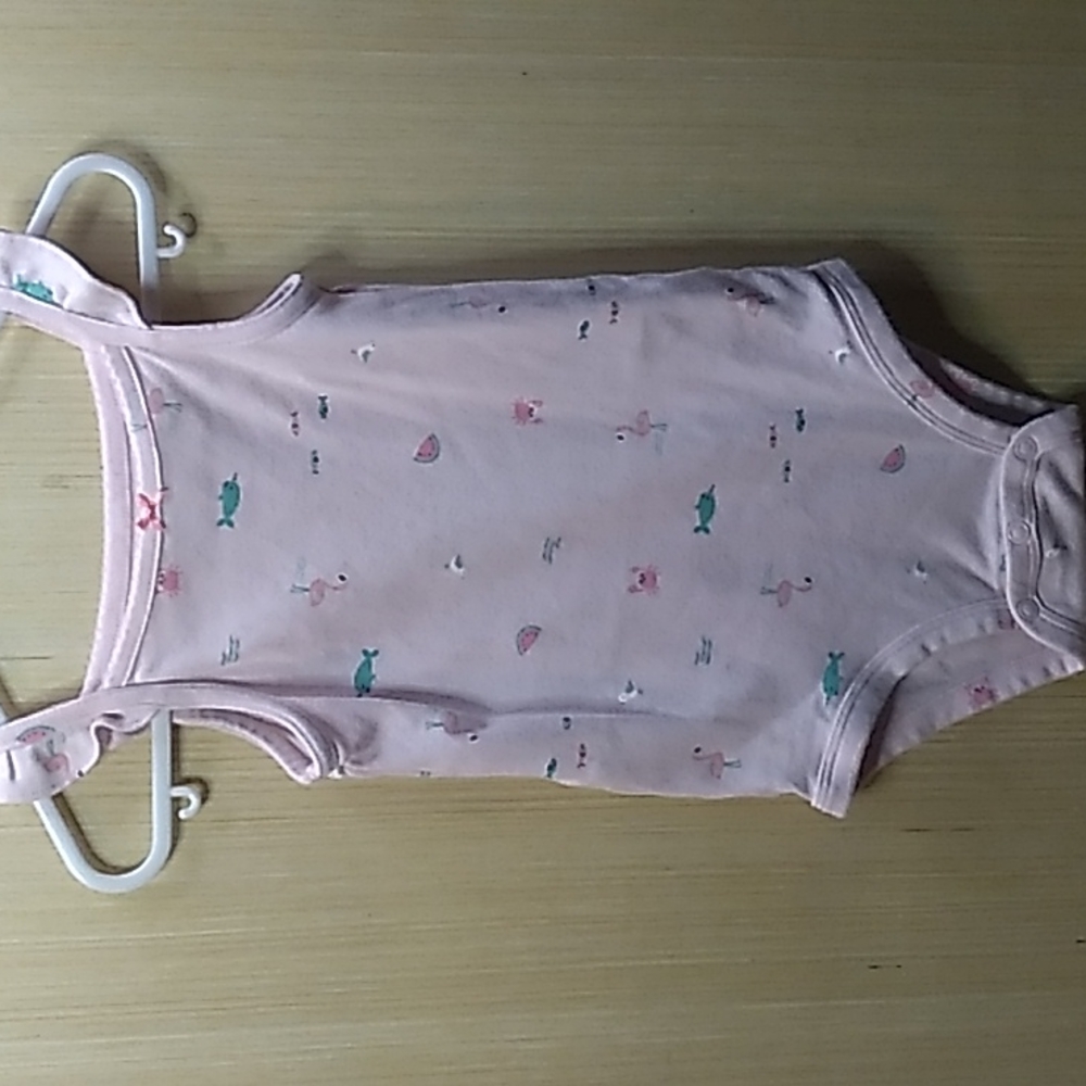 Carter's Onesie Beach themed in pink girls 24 months